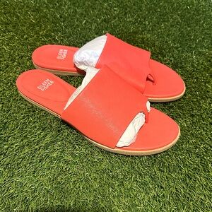 NEW Eileen Fisher Bold Coral Slide Sandals